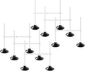 TNZMART 4.9 FT and 3.3 FT White Agility Poles Adjustable Hurdles for Soccer Football Speed Training Equipment Track and Field