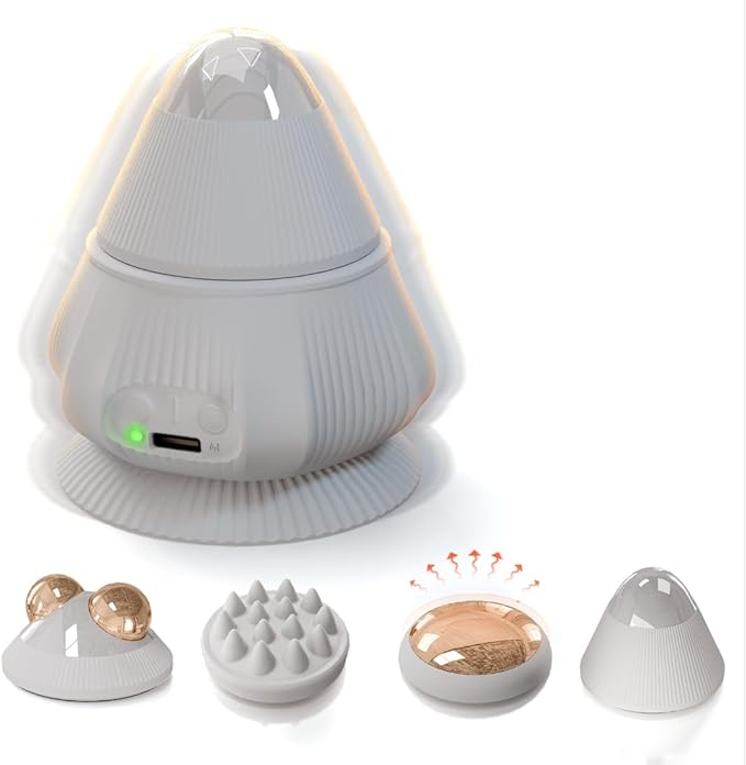 PORTHOLIC Portable Massage Ball with Mount, Conical Design