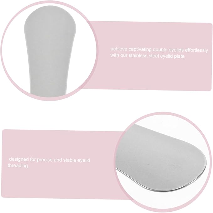 Stainless Steel Eyelid Washing Shield for Beauty Salon Durable Eyelid Protection Plate for Eyeliner Application
