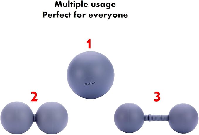 Adjustable Peanut Massage Ball Roller, Double Lacrosse Ball Acupoint Myofascial Release Muscle Knot Relaxer Mobility Trigger Point for Physical Therapy Self Deep Tissue Manual Massager Equipment Tool
