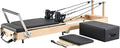 VEVOR Pilates Reformer Machine, Pilates Workout Equipment for Home Gym Studio Use, Pilates Reformer with Sitting Box and Jumpboard，fit for Beginners & Advanced Users
