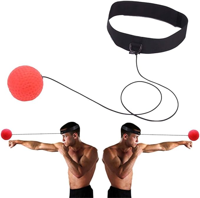 Angzhili Boxing Reflex Ball with Headband, Softer Than Tennis Ball, Perfect for Reaction, Agility, Punching Speed, Fight Skill and Hand Eye Coordination Training