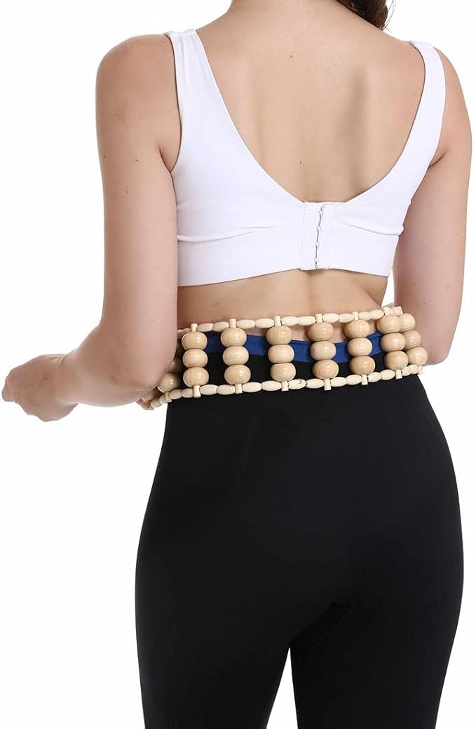 Wooden Therapy Massage Tools for Body Sculpting, Back Massage Roller Rope, Manual Cellulite Massage Maderoterapia Kit for Body Shaping, Neck Leg Muscle Pain Relief