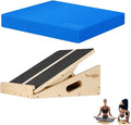 Yes4All Wood Slant board & Balance board (2in1) + Balance Pad XL Blue Physical Therapy, Yoga & Stability Training Balance Mat