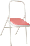 Yoga Chair,Gymnasium Auxiliary Equipment Home,Metal Pilates Assist,for Indoor and Outdoor Studio(Red)