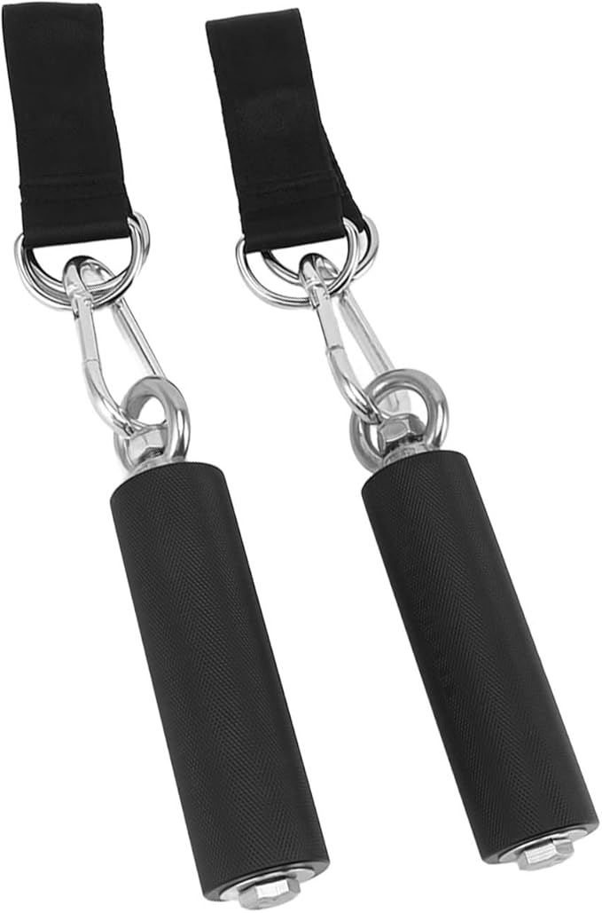 EVTSCAN Cable Handle TPR Rubber Coated Grip Straight Gym Equipment Attachment Weightlifting Exercise with Anti Slip Design for Strength Training and Aerobic Workouts Home and Travel Use