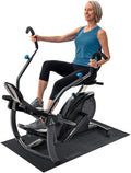 Teeter FreeStep Recumbent Cross Trainer Stepper, Zero-Impact Exercise Bike Alternative w/Patented Physical Therapy Stride, Up to 350lb, Free App w/Trainer Workouts (LT3+Mat Bundle)