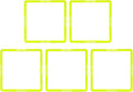 Quadrilateral Agility Rings Speed Rings with Carrying Strap and Clip, 5pcs Portable Agility Hurdles for Agility Footwork Training
