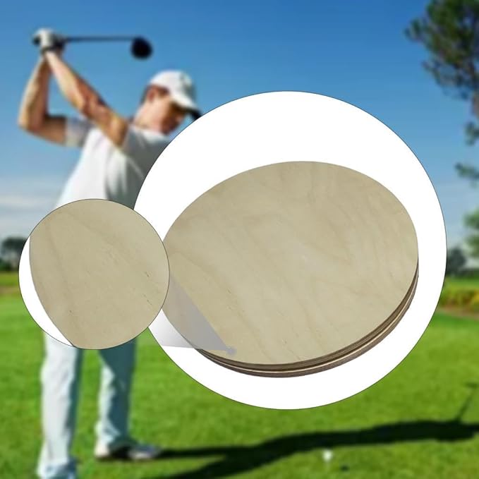 Yiju Rotating Disc Waist Twisting Disc Rotational Disk Twister Board Ab Exercise Wooden Rotator for Pilates Core Workout