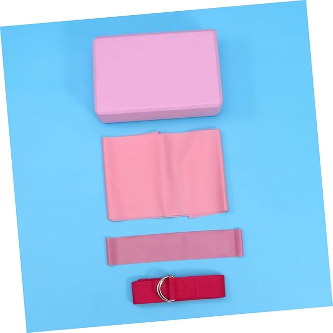 Yardwe Yoga Kit Latex Pull Towel Stretch Band Resistance Ring Yoga Tool Kit for Home Travel