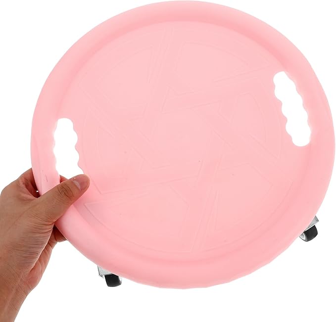 Milisten Ab Roller Wheel with Silent Sliding Disc and Knee Pad, Portable Core Strength Training Abdominal Exercise Machine for Home Workout and Belly Fat Burning, Pink