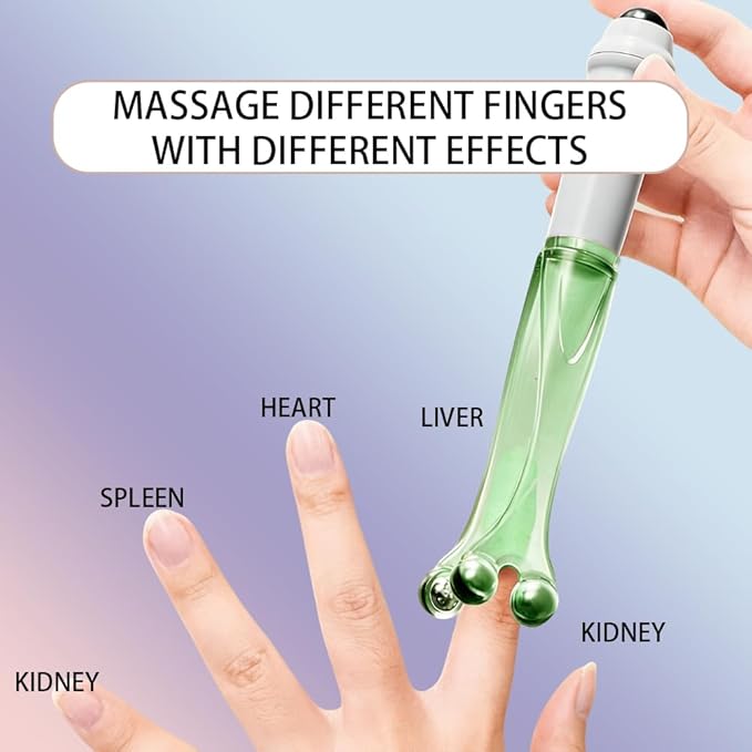 3 Pack Hand Massager for Arthritis & Finger Massager Roller, 2-in-1 Dual Head Hand Pain Relief Tool with Stainless Steel Beads, 360° Rolling Design, Thumb Saver Massage Tool, Arthritis Relief
