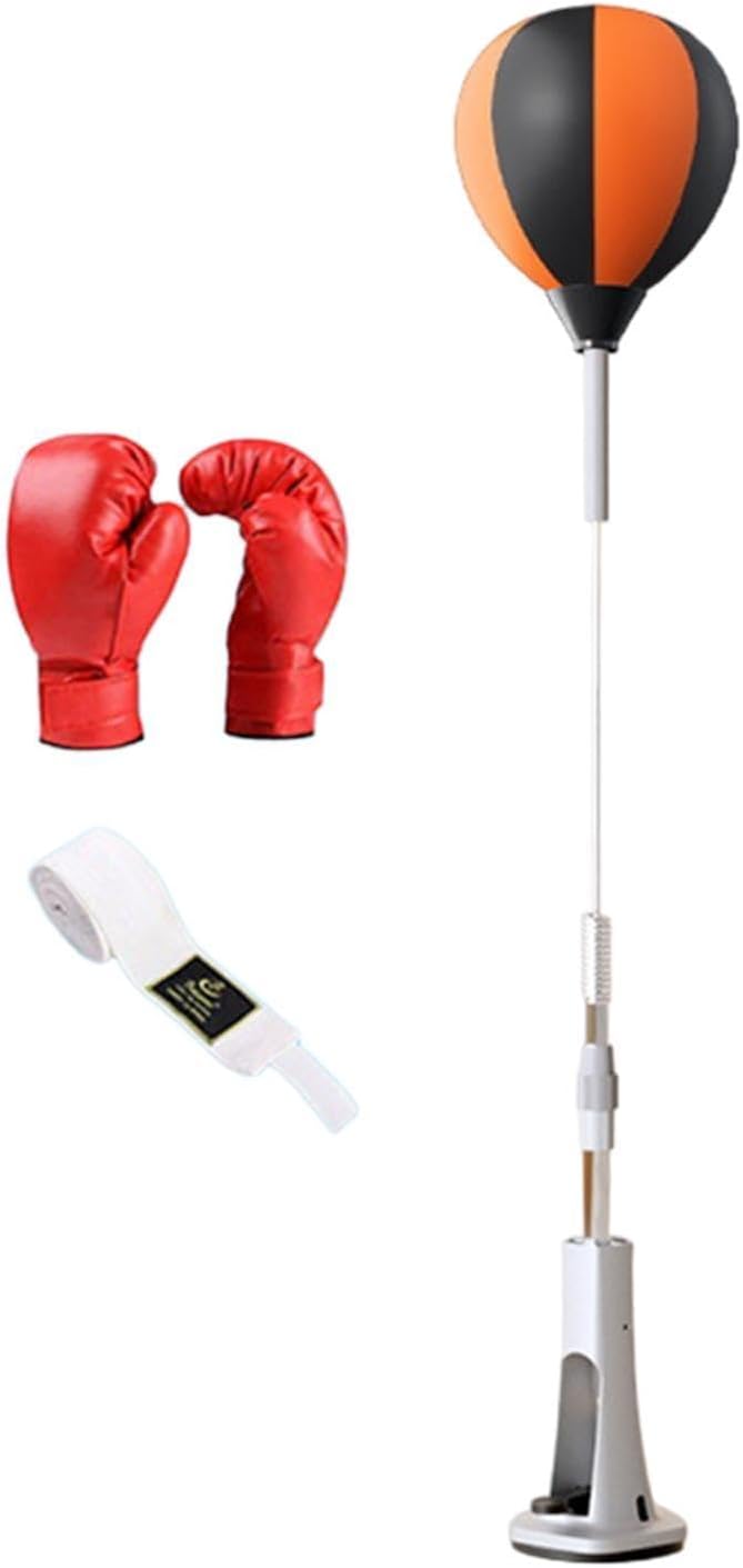 Boxing Reaction Ball, Boxing Punching Bag Improve Reaction Speed with Stand Boxing Speed Bag for Workout Home Gym Fitness MMA, for Kids with Gloves