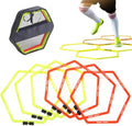 Japard Hex Agility Rings for Speed Training & Agility Footwork Training Speed Hurdles Ladder with Carrying Bag