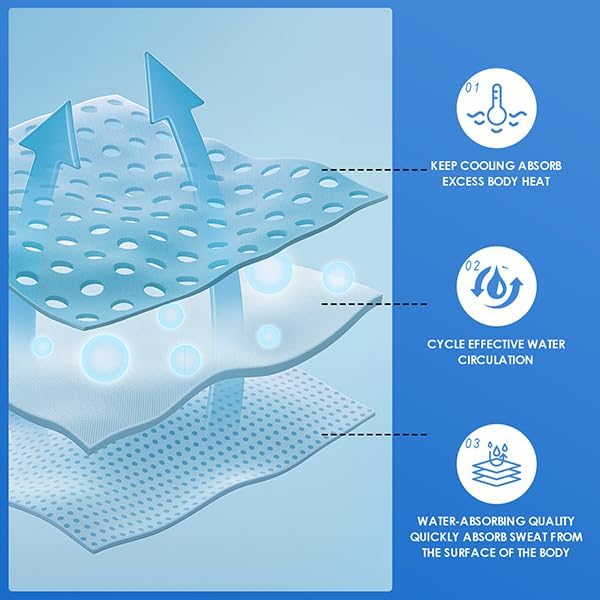8 Pack Cooling Towels (47"x12") for Neck and Face, Ice Towel for Hot Weather, Soft Breathable Chilly Gym Towels, Microfiber Towel for Work Out, Yoga, Running, Camping & More Activities