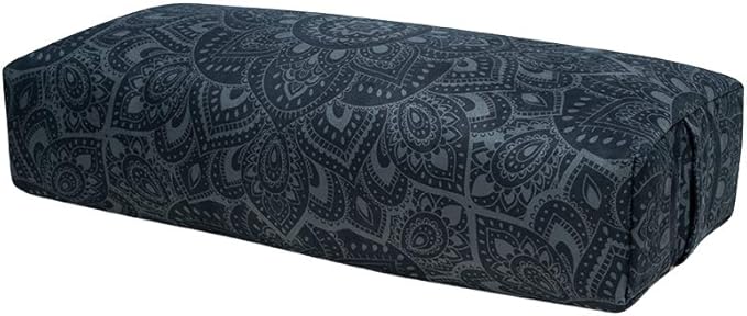 yogadesignlab | The Yoga Bolster | Comfortable, Supportive Eco-Friendly Luxury Yoga Cushion | Recycled Plastic Bottle Microfiber | Natural Cotton, Foam Filling