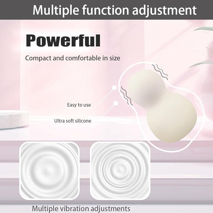 Multifunctional Ultra Soft Squeeze Personal Electric Massager with Vibrating Physic Therapy Massage Ball, Finger Massager for Hand Exercisers Fidget & Relaxtion(White)