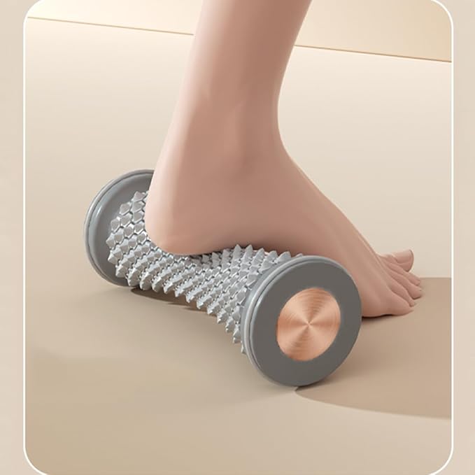 Foot Massage Roller Manual Trainer for Relieve Plantar Fasciitis Heel & Foot Arch Pain and Deep Tissue Massage Multi-Functional Feet Massages Trigger Point Therapy Reflexology Tool Gray