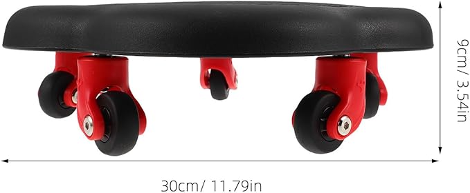 Toyvian Five-wheel Ab Roller Wheel Core Exercise Sliders, Dual-sided Fitness Sliding Discs for Home Abdominal Training and Travel Workout, Black