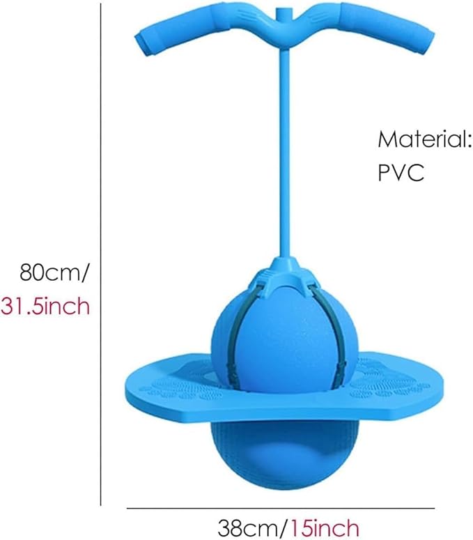 Balance Jumping Ball, 2026 Upgraded Jumping Hopping Ball with Handle and Pump, High Jump Toy Bounce Jump Trick Board for Beginners and Adults