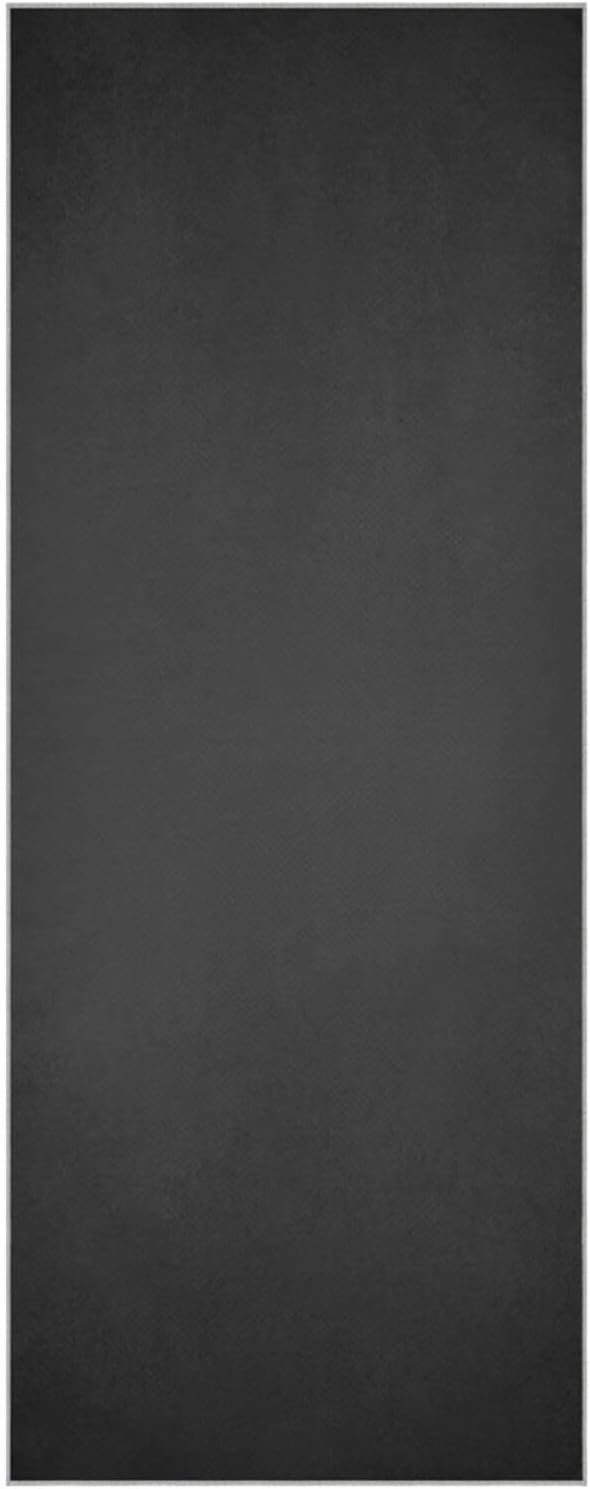 YETTASBIN Black Yoga Mat Towel, Non Slip Sweat Absorbent Hot Yoga Towel Portable Lightweight Travel Workout Towel with Storage Bag for Home Yoga, Pilates, Fitness 73x 27 Inch
