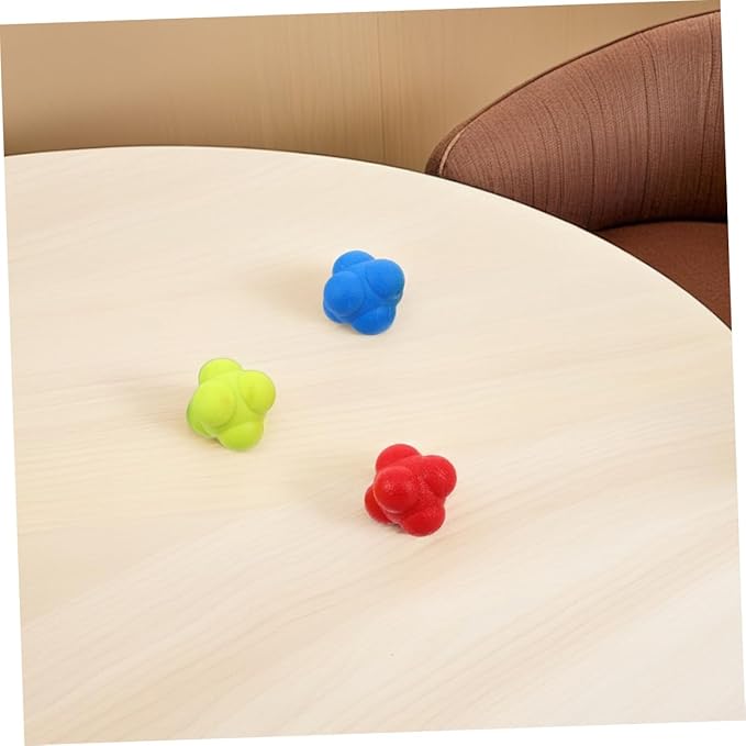 Happyyami 6Pcs Hexagon Reaction Speed Training Balls for Adults Enhance Hand Eye Coordination and Reflexes Durable Agility Balls for Sports and Fitness Versatile Indoor Training