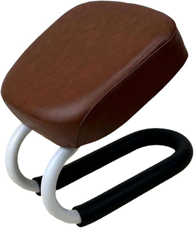 Colaxi Kneeling Meditation Stool Adjustable Birthday Gift Anti Slip Comfortable Seat Prayer Stool for Yoga Praying Home Women, Style A Brown