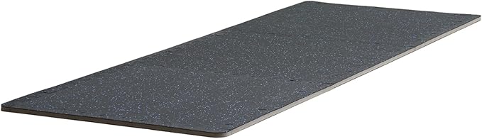 VEVOR 0.56 Inch Thick Gym Floor Tiles, 12 Rubber Top EVA Foam Mats, 24" x 24" Interlocking Puzzle Gym Flooring for Home, Garage, Black & Blue