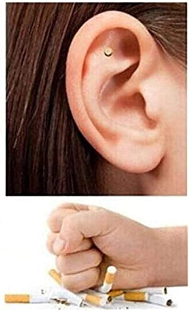 2PCS Magnetic Therapy Quit Stop Smoking Smoke Magnet Magnetic Therapy Ear Auricular Loss Weight Acupressure for Women Men