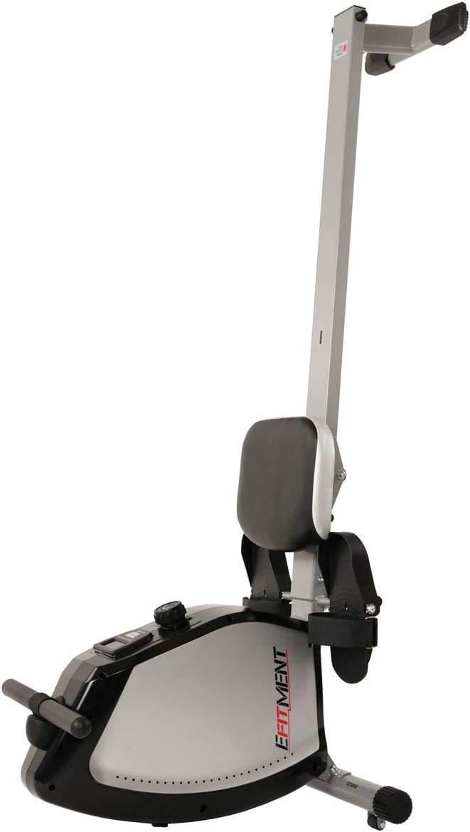 EFITMENT Magnetic Rowing Machine Rower for Home Exercise w/Digital Monitor, 250 LB Weight Capacity, 40 Inch Rail Length - RW025
