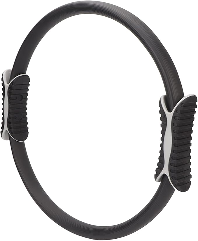 KIMISS Pilates Ring - Fitness Resistance Exercise Circle with Nonslip, Foam Padded Handle for Thigh Workout and Body Strengthening (Black), KIMISSgixf7eyuhq-11