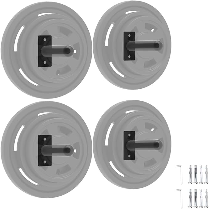 Wall Mounted Weight Plate Holder,Weight Plate Rack for for All Size Bumper Plates, Max Weight Capacity 300 Lb, Home Gym Organizer