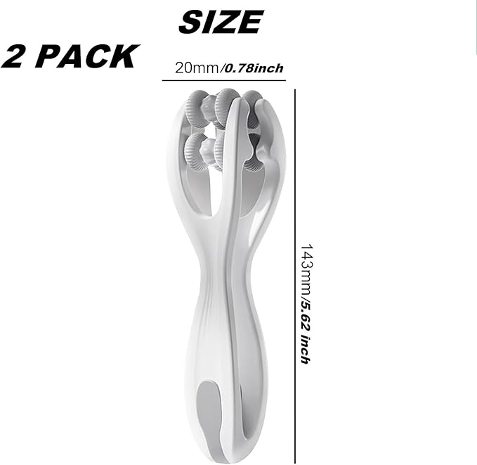 2pcs Finger Massager for Arthritis Finger Arthritis Pain Relief Manual Massage Tools Hand Massage Roller Thumb Massager for Woman Mothers Day Gift Palm Foot Acupressure Tool Grey