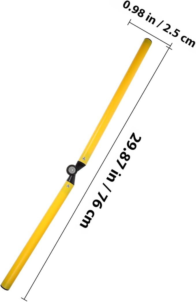 Didiseaon Foldable 2-Part Speed Agility Training Pole Yellow Football Basketball Hurdle for Field Drills