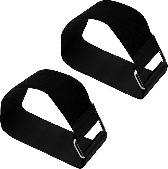 2pcs Ellipse Leg Exerciser Machine Pedal Straps, Traction Bands for Under Desk Elliptical Peddler Foot Exercises Machine Band Replacement for Seniors Fitness Home Office Accessories