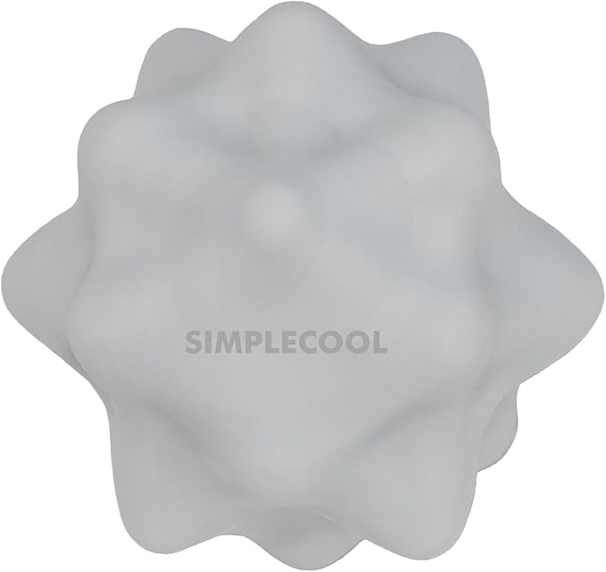 Small Spiky Massage Ball Trigger Point Massage Tool. Solid Bumpy Massager Balls for Deep Tissue Myofascial Release Hand Foot Plantar Fasciitis Pain Relief Knots Acupoint Yoga Fitness 2.2×2.1" (Gray)