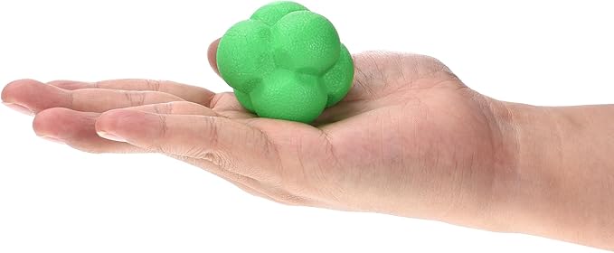 Reaction Ball - TPR High Difficulty Agility Training Ball Apply to Sports Exercise Daily Use (Green)