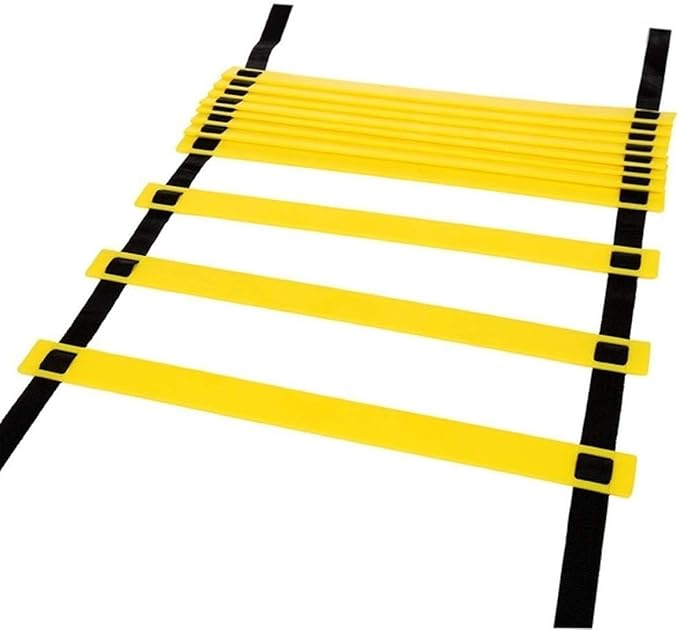 Agility Ladder Speed Training Set: 16 Rung 8M Soccer Training Equipment for Kids with 12 Cones, Carrying Bag for Football Exercise Sports Footwork Training (Large)