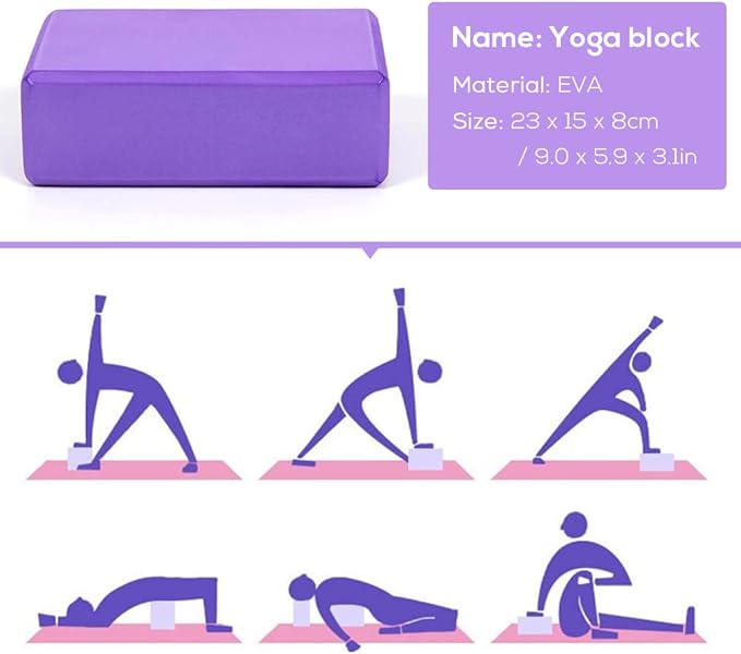 5pcs Yoga Equipment Set Include Yoga Ball Yoga Blocks Stretching Strap Resistance Loop Band Exercise Band