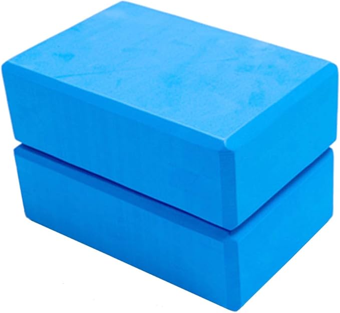 Set of 2 Yoga Blocks EVA Foam Exercise Bricks Provides Stability Balance and Support Improve Strength - 9 x 6x 3 inches
