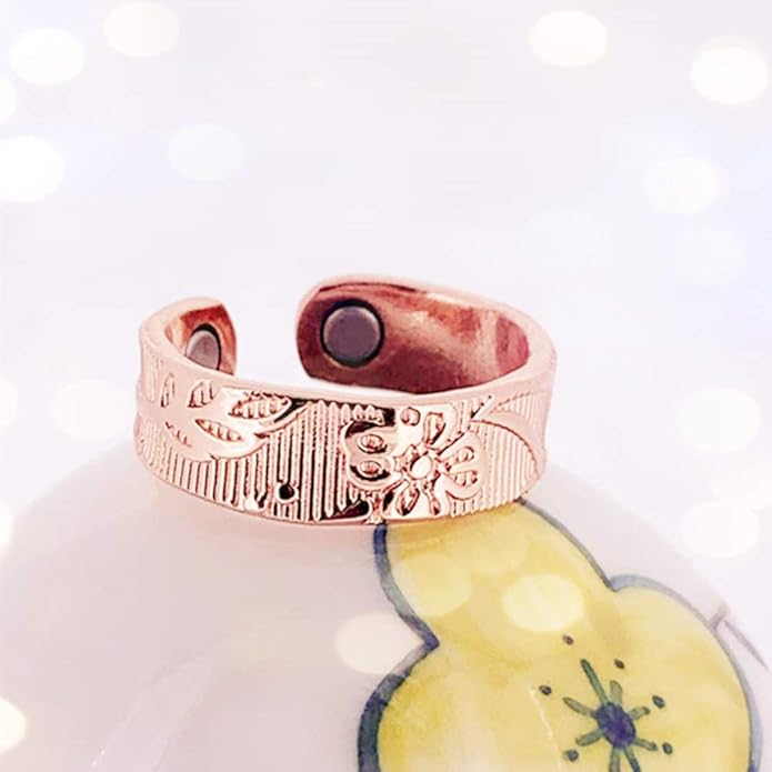 LONGRN-Magnetic Copper Ring adjustable size for Arthritis for Women
