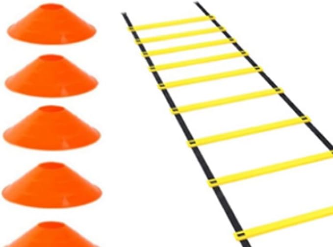 SUNGOOYUE Agility Ladder, 12 Rung 20ft Speed Agility Training Equipment Set with Carrying Bag, for Soccer Training Sports Coordination Workout