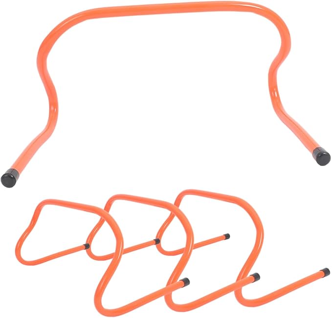 HANABASS 4pcs Agility Hurdles for Sports Training Footwork Ladder for Soccer Football Baseball and More Essential Equipment for Boys and Girls and Athletes to Speed and Agility