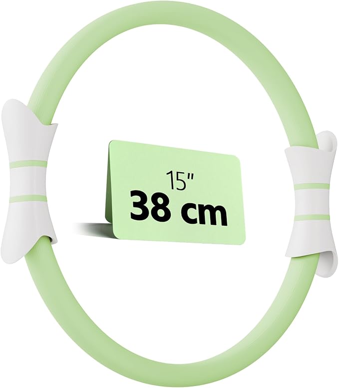 14" Pilates Ring - Magic Circle for Inner Thigh, Arm & Core Toning | Anti-Bend Foam Handles | Home Fitness Gear for Women
