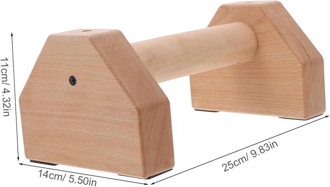BESPORTBLE 2pcs Wooden Pushup Stands for Strength Training Ergonomic Anti-slip Handles for Home Gym Workouts Durable Beechwood Design Lightweight Portable Fitness Accessory Pair
