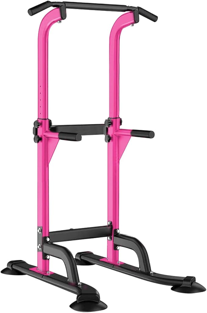 SogesHome Power Tower Pull Up Bar and Dip Station, Height Adjustable Dip Stand Exercise Machine for Home Gym, Multi-Functional Free Standing Strength Training Fitness Workout Station