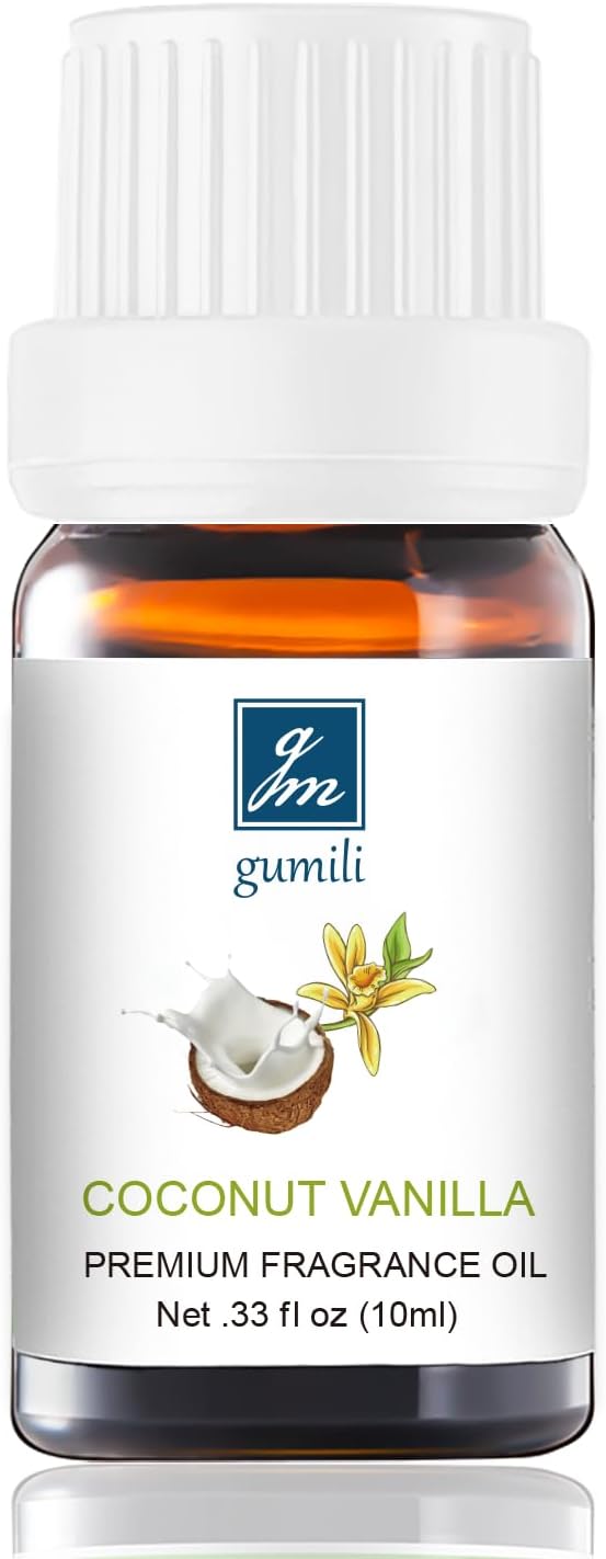 Coconut Vanilla Essential Oil - Natural Perfume for Aromatherapy, Perfume Making, Candles, Soap, Room Spray, Diffuser Blends - Organic, 10mL Undiluted - Pack of 2