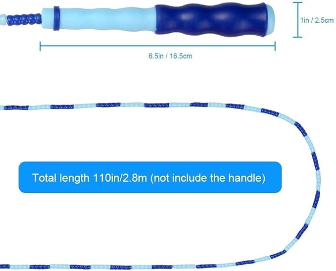 2 Pack Jump Rope for Fitness Exercise Equipment, Tangle-Free Rope Skipping with Soft Beaded Segment, Premium Adjustable Jumping Rope for kids, women, men
