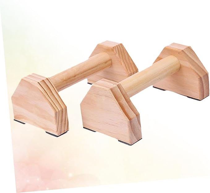 COHEALI Handstand Bars and Push-up Bracket Set, Solid Wood Muscle Training Device for Upper Body Strength, Portable Calisthenics Fitness Equipment for Home Workout