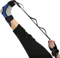 Yoga and Pilates Tension Belt for Stretching, 39.3 Inches, with 16.9 x 5.3 Inch Footrest, Muscle Recovery